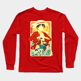 Great Wave Luffy Long Sleeve T-Shirt